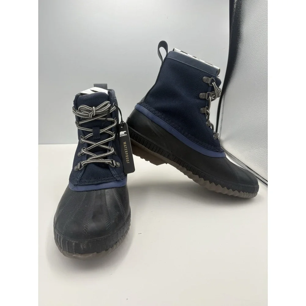 Sorel Cheyanne II Short‎ Nylon Duck Boots Collegiate Navy 8 New